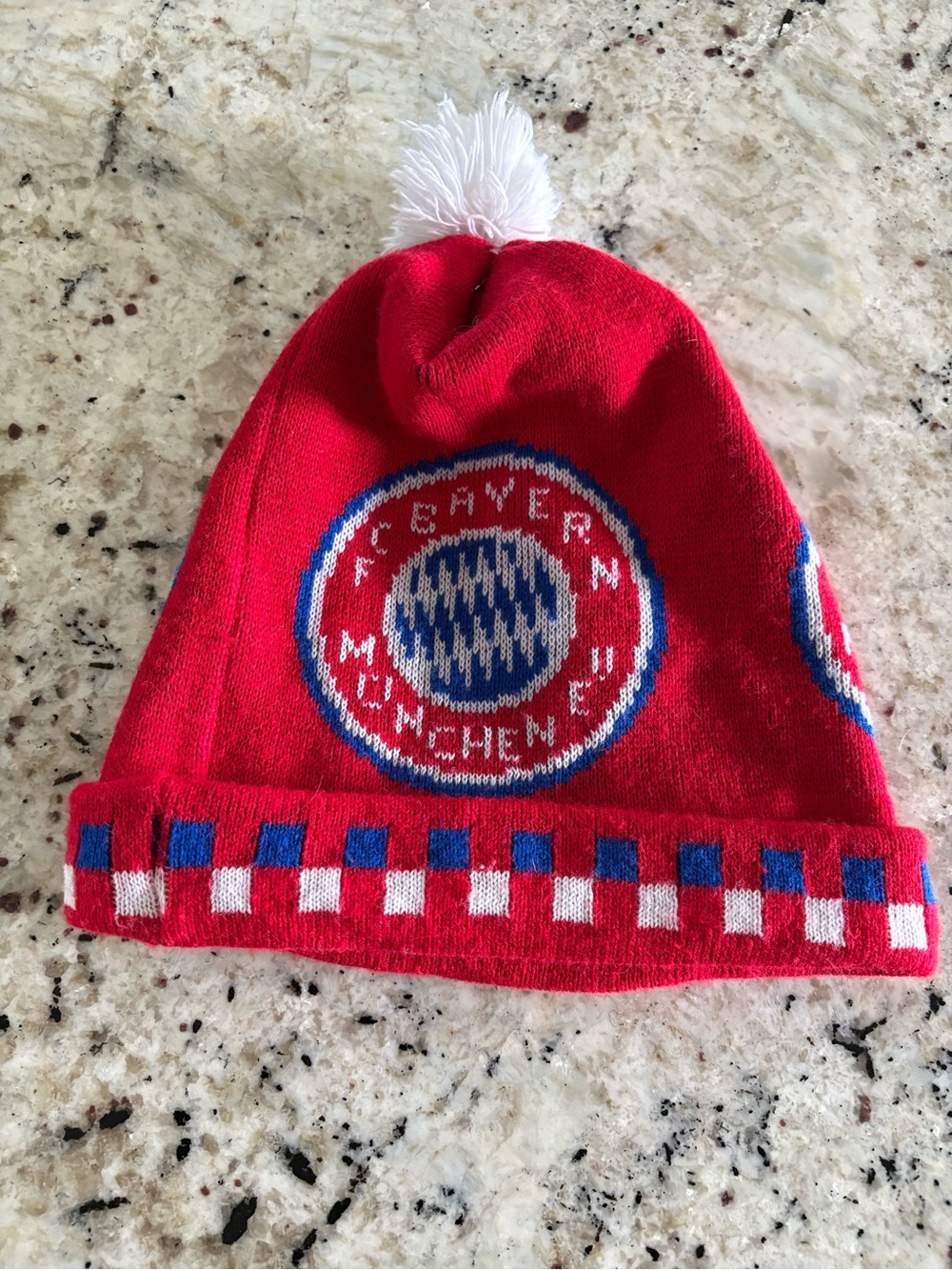 FC Bayern Munich Red Knit Pom Beanie
